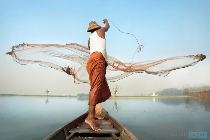 Fishermen Casting Net, Amarapura