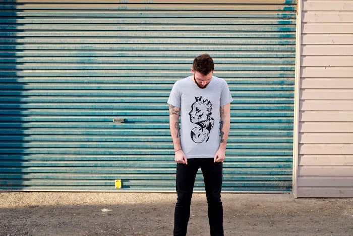 We Hand Print Awesome T-Shirts, No Sweatshops Allowed!