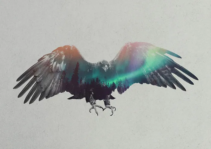 I Combine Animals And Landscapes In My Double Exposure Artwork