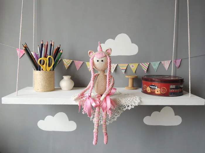 Fairy Tale Of Colored Yarn And One Shelf