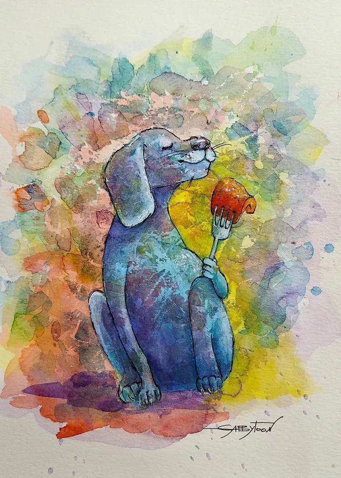 That Moment! Mixed Technique, Paper 9"x12"