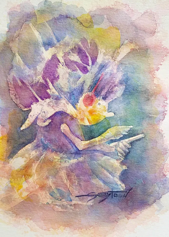 Texting Watercolor, Paper 9"x12"