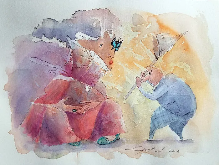 A Butterfly Mixed Technique, Paper 9"x12"