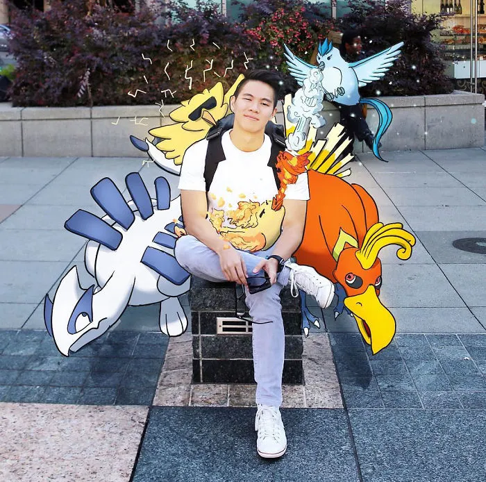 I Drew Pokemon Onto My Vacation Pics
