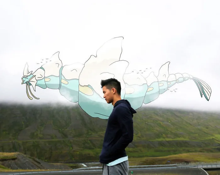 I Drew Pokemon Onto My Vacation Pics