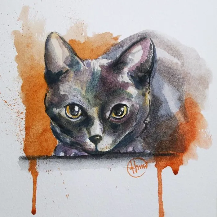 I Painted A Cat Everyday For The Month Of Catober
