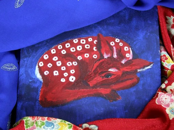 Red Shibori Fawn
