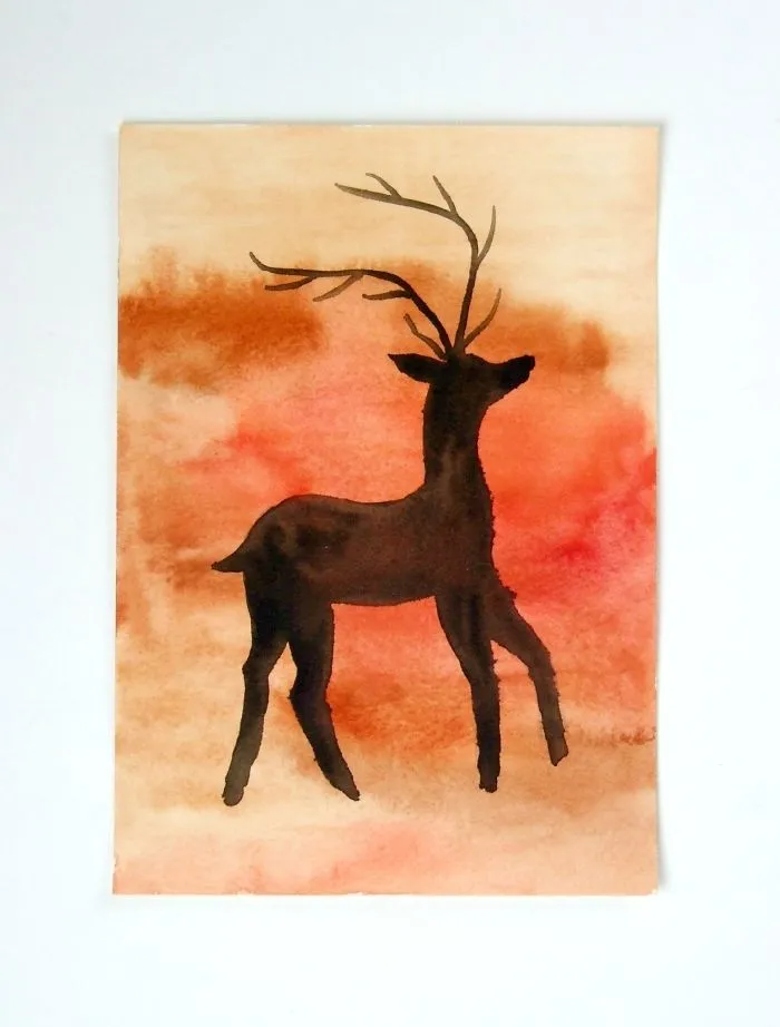 Cave Painting Style Stag
