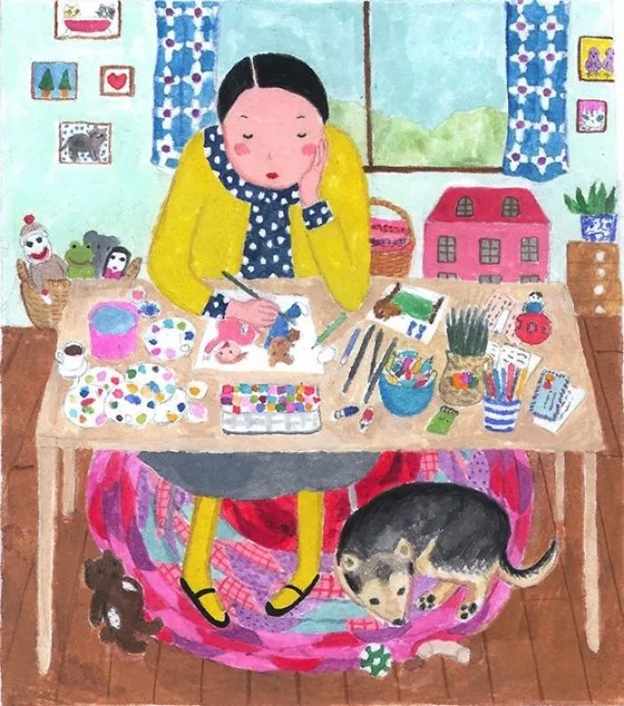 Pet And Kid Portraits Drawn By A Picture Book Artist.