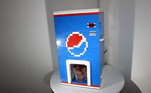 This Lego Pepsi Machine Actually Dispenses Liquid!!!!!!