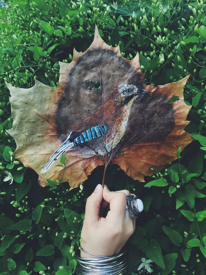 I Paint On Fallen Autumn Leaves