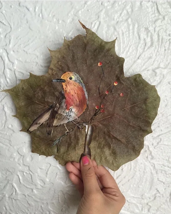 I Paint On Fallen Autumn Leaves