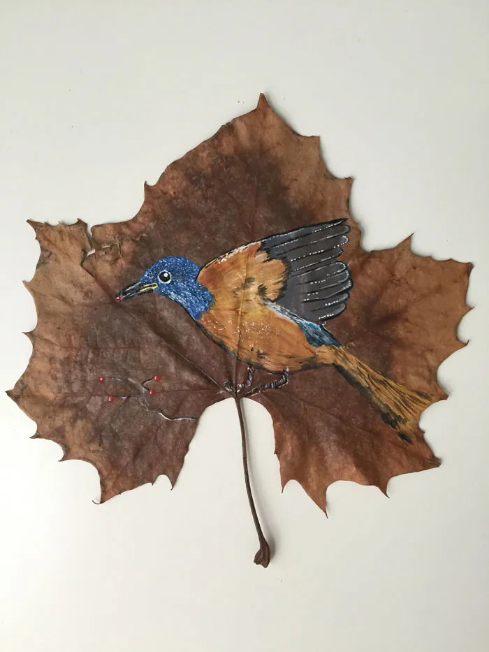 I Paint On Fallen Autumn Leaves