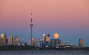Rare Super Moon Over Toronto Time Lapse 2016