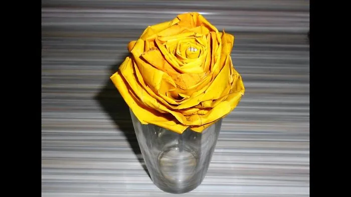 Rose From Maple Leaves. How To Make A Flower.