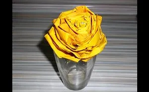 Rose From Maple Leaves. How To Make A Flower.