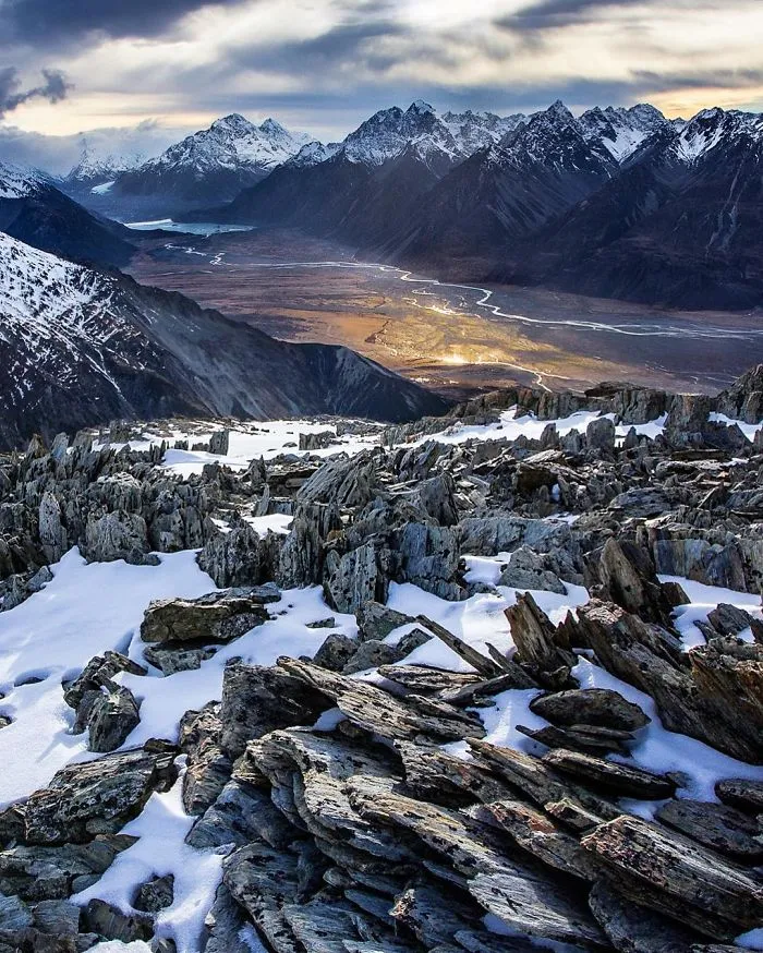 High Up On Mt Brown. The Tasman Valley Is My Favourite Part Of Mt Cook Nat Park