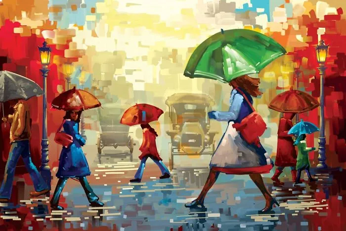 Magic Of Colors Art Deco Wallpaper