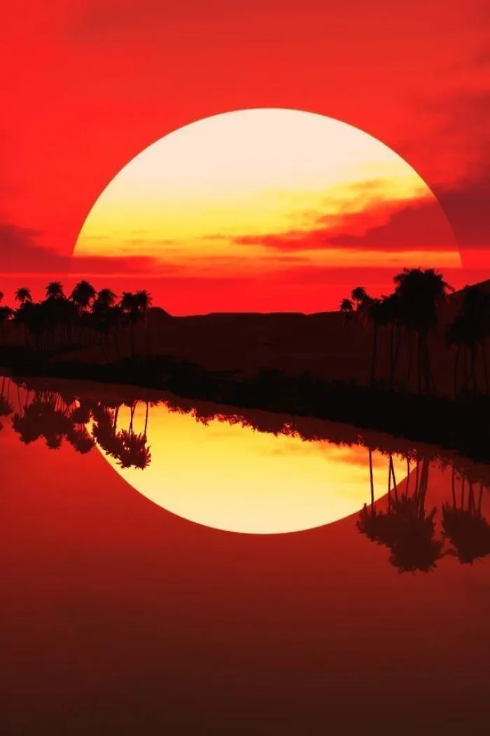 This Reflection Makes The Sun Look Complete