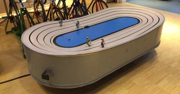 Somebody Built A Table That Lets You Race Against Each Other On Bicycles