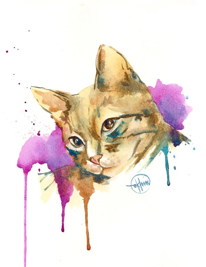 I Painted A Cat Everyday For The Month Of Catober