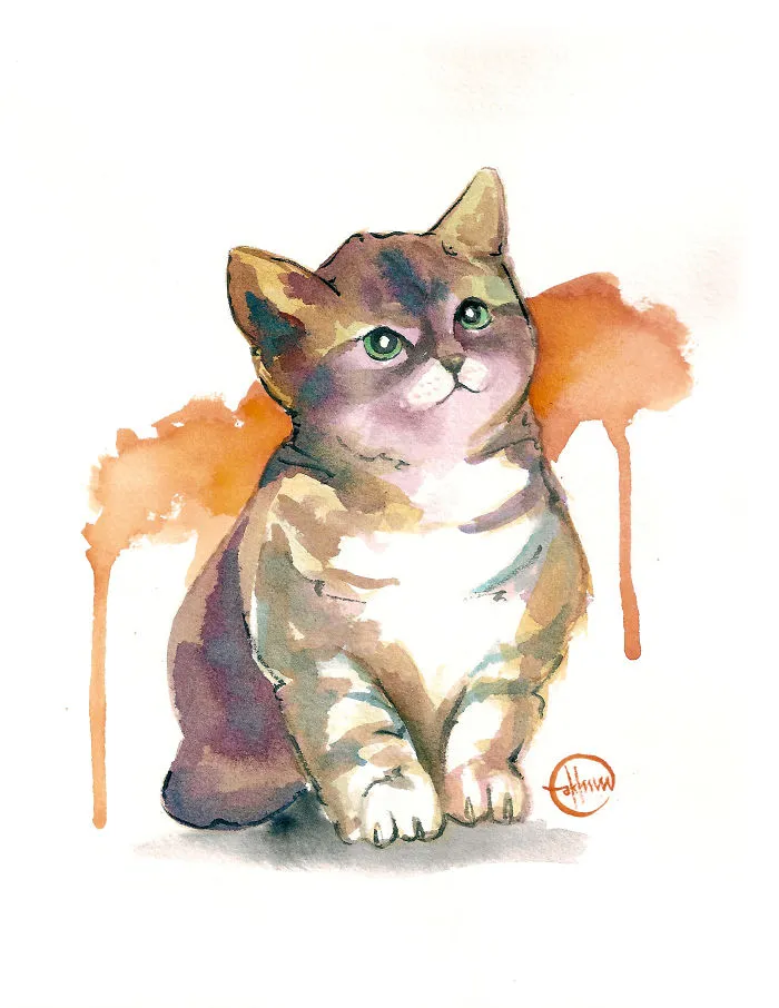 I Painted A Cat Everyday For The Month Of Catober
