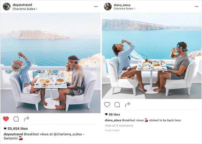 Couple Freaks Out After Realizing Someone Follows Them Around The World Just To Copy Their Travel Photos