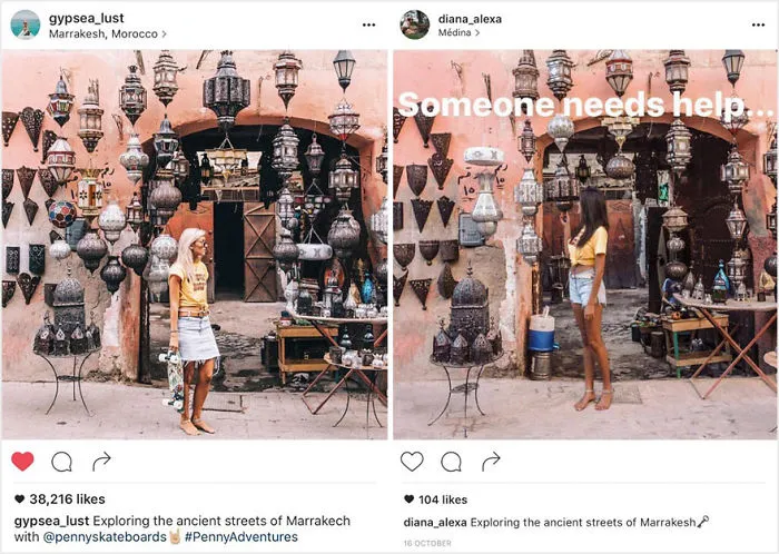 Couple Freaks Out After Realizing Someone Follows Them Around The World Just To Copy Their Travel Photos