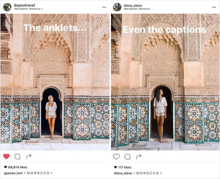 Couple Freaks Out After Realizing Someone Follows Them Around The World Just To Copy Their Travel Photos