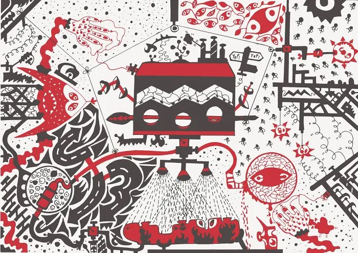 I Made This Modern Art Just Using A Gel Pen.