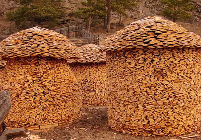 Creative Log Piles