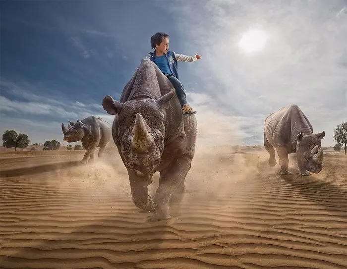 Dad Photoshops His Son Into Epic Scenarios Using His Expert-Manipulation Skills