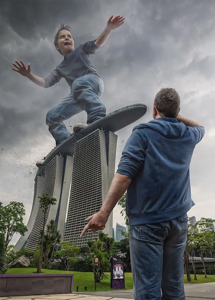 Dad Photoshops His Son Into Epic Scenarios Using His Expert-Manipulation Skills