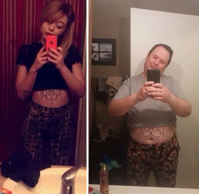 Dad Who's Been Trolling Daughter By Recreating Her Racy Selfies Now Has 2x More Followers Than Her
