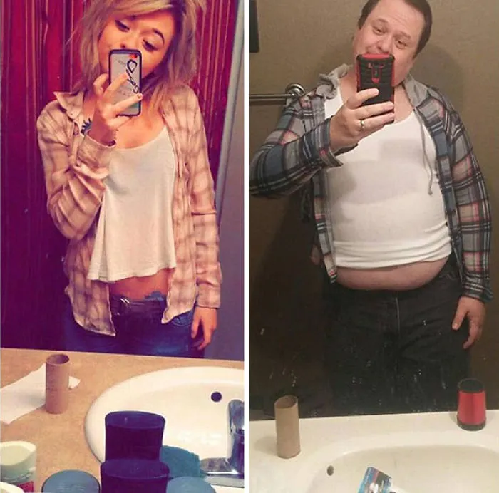 Dad Who's Been Trolling Daughter By Recreating Her Racy Selfies Now Has 2x More Followers Than Her