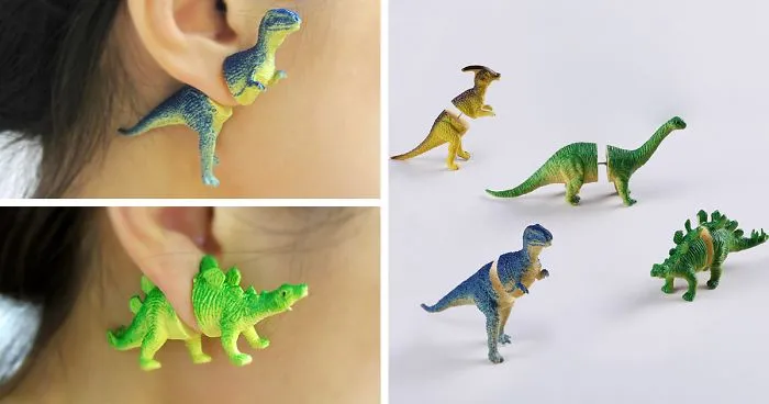 Dinosaur Earrings For A Modern Caveman