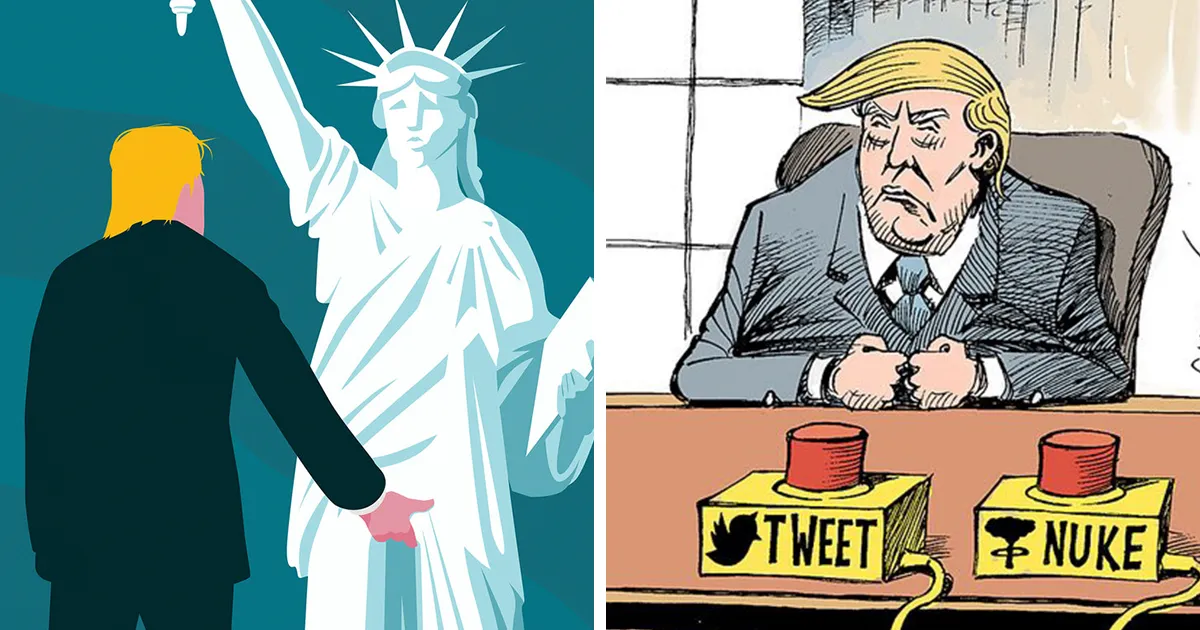 15 Dibujantes de todo el mundo ilustran cómo se sienten con Trump como presidente