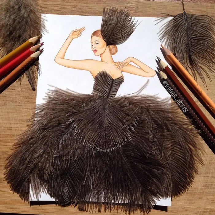 Armenian Fashion Illustrator Creates Stunning Dresses From Everyday Objects (70 Pics)