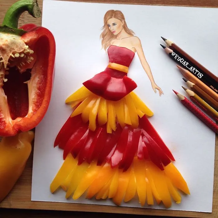 Armenian Fashion Illustrator Creates Stunning Dresses From Everyday Objects (70 Pics)