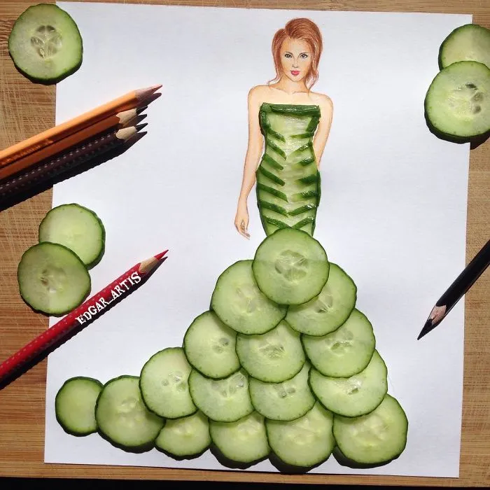 Armenian Fashion Illustrator Creates Stunning Dresses From Everyday Objects (70 Pics)