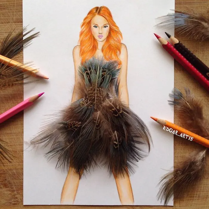Armenian Fashion Illustrator Creates Stunning Dresses From Everyday Objects (70 Pics)