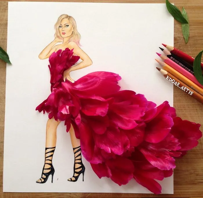Armenian Fashion Illustrator Creates Stunning Dresses From Everyday Objects (70 Pics)