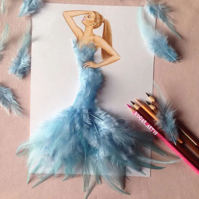 Armenian Fashion Illustrator Creates Stunning Dresses From Everyday Objects (70 Pics)