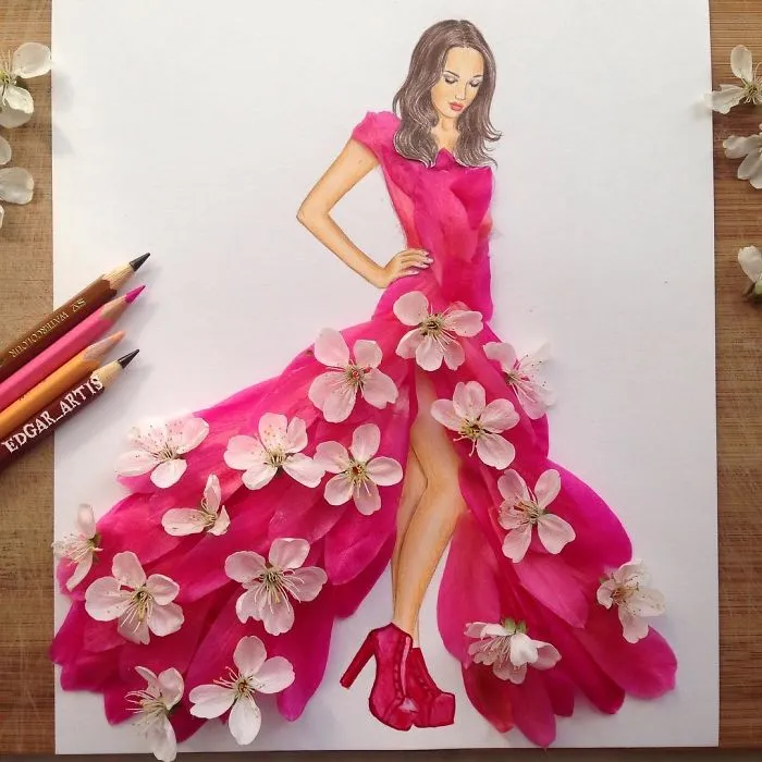 Armenian Fashion Illustrator Creates Stunning Dresses From Everyday Objects (70 Pics)