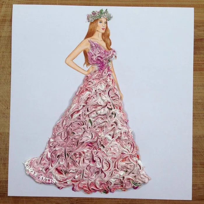 Armenian Fashion Illustrator Creates Stunning Dresses From Everyday Objects (70 Pics)