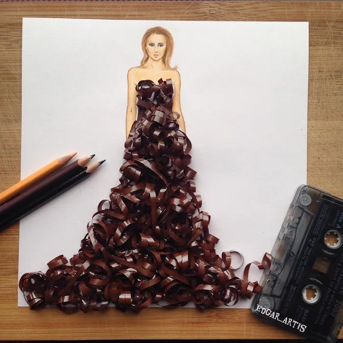 Armenian Fashion Illustrator Creates Stunning Dresses From Everyday Objects (70 Pics)