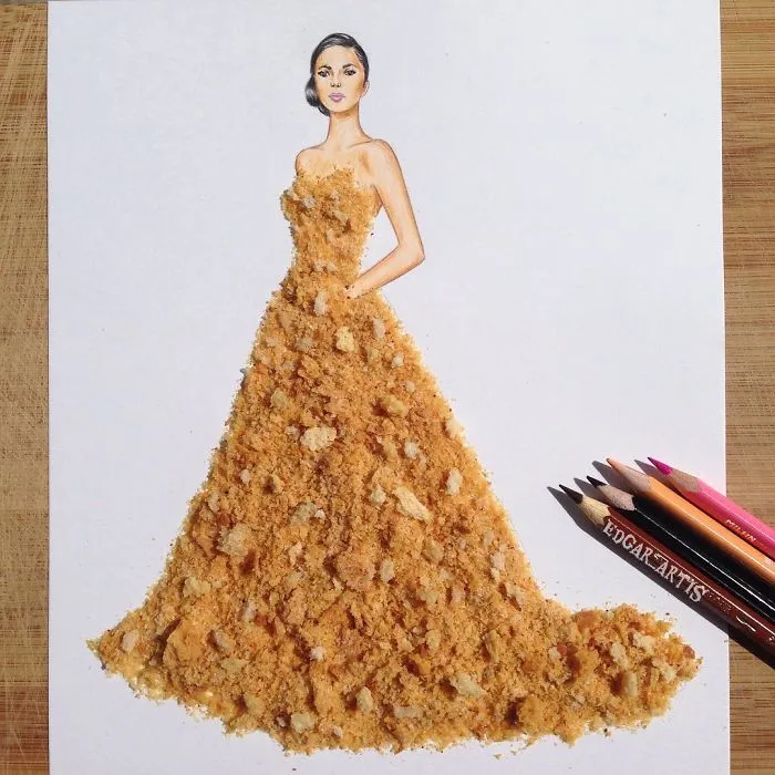 Armenian Fashion Illustrator Creates Stunning Dresses From Everyday Objects (70 Pics)