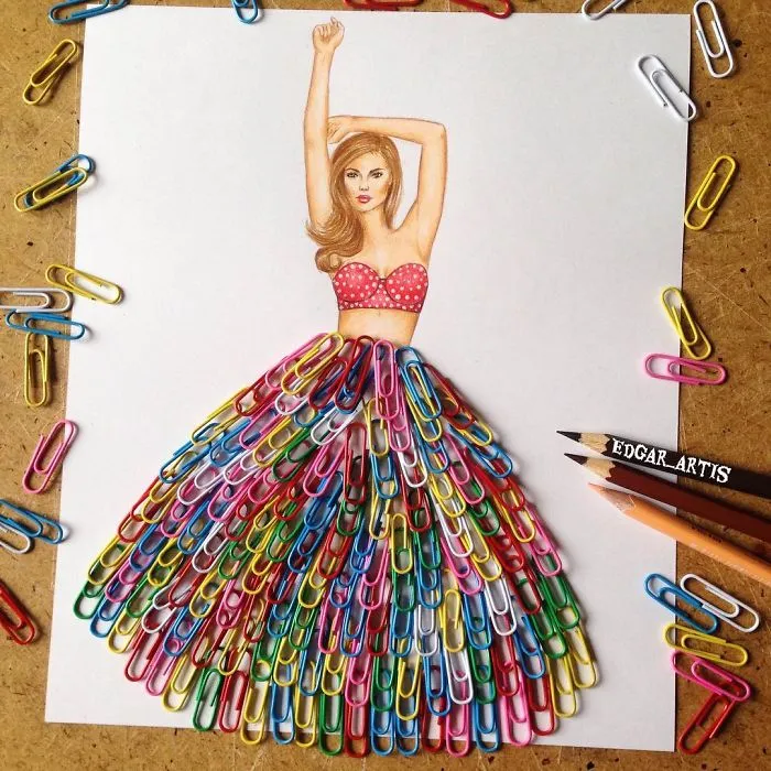 Armenian Fashion Illustrator Creates Stunning Dresses From Everyday Objects (70 Pics)
