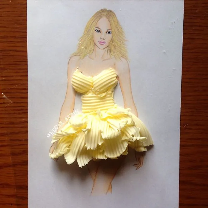 Armenian Fashion Illustrator Creates Stunning Dresses From Everyday Objects (70 Pics)