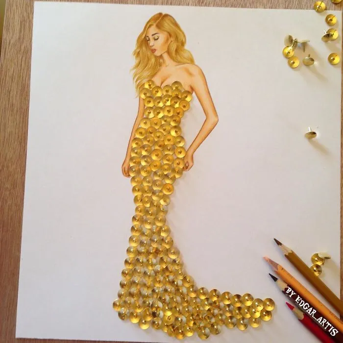 Armenian Fashion Illustrator Creates Stunning Dresses From Everyday Objects (70 Pics)